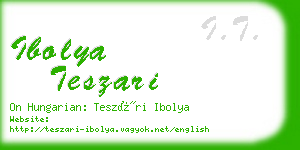 ibolya teszari business card